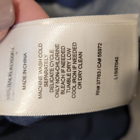 Laundry by Shelli Segal Chambray Sleeveless Button up Dress Size 12 - Picture 9 of 12